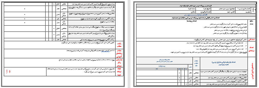 دانلود طرح درس ملی روزانه قرآن پایه دوم درس سوره عصر